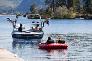 Tubing on Skaha Lake - Okanagan - Ponderosa Point Resort