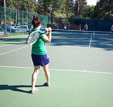 Tennis courts at Ponderosa Point Resort