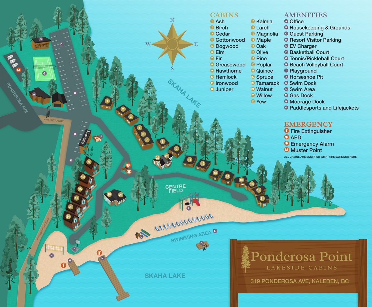 Ponnderosa Point Okanagan Accommodation SiteMap