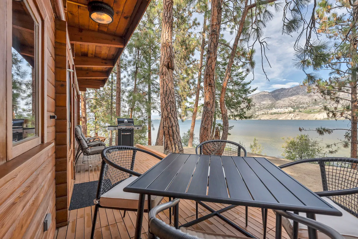 Dogwood Cabin View from Deck - Skaha Lake - Kaleden Okanagan - Ponderosa Point Resort